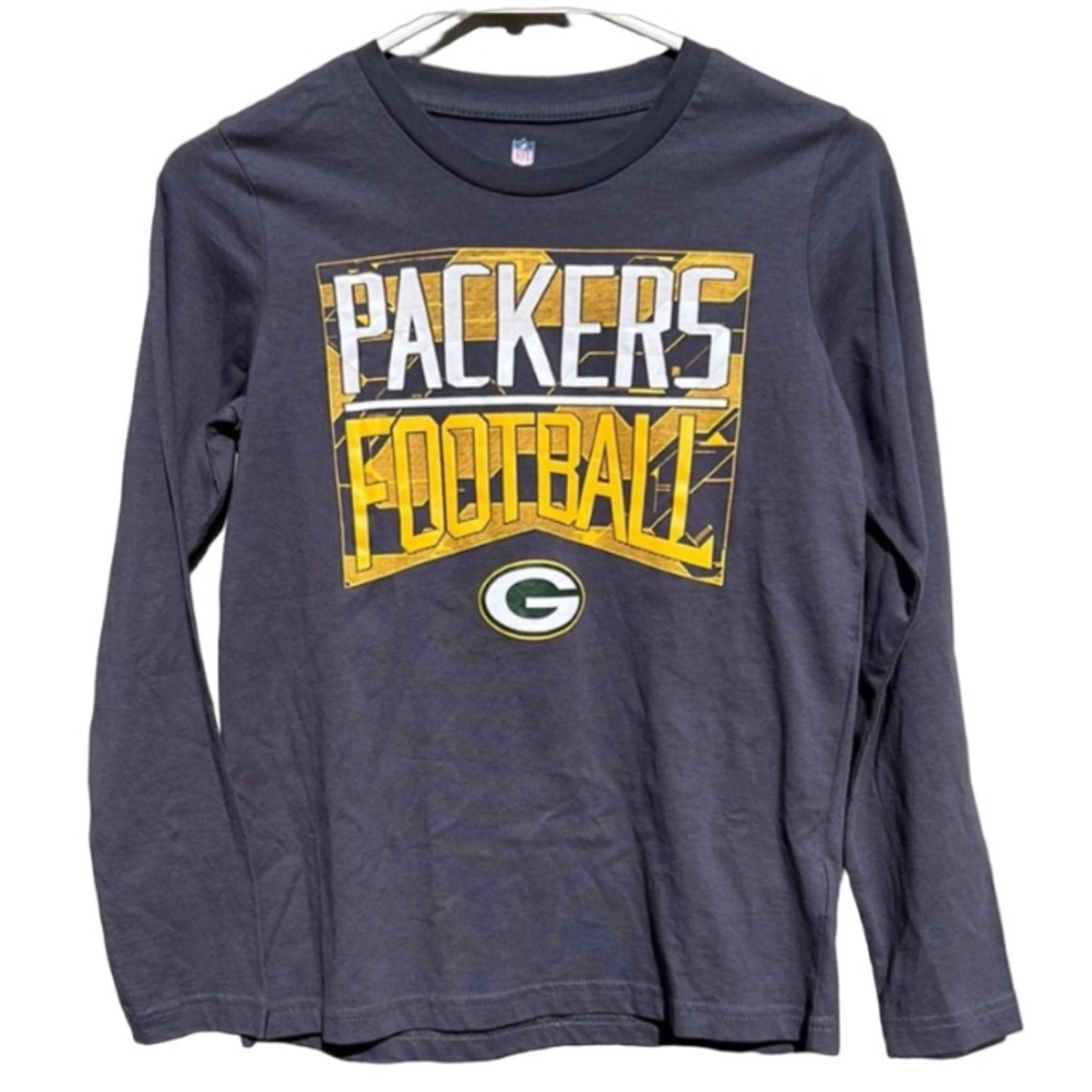 NWT Green Bay Packers Football Long Sleeved T-Shirt Youth Medium (10/12).